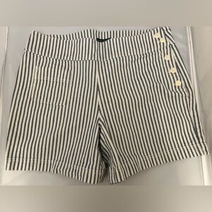 Ralph Lauren Blue and White Striped Jean Shorts